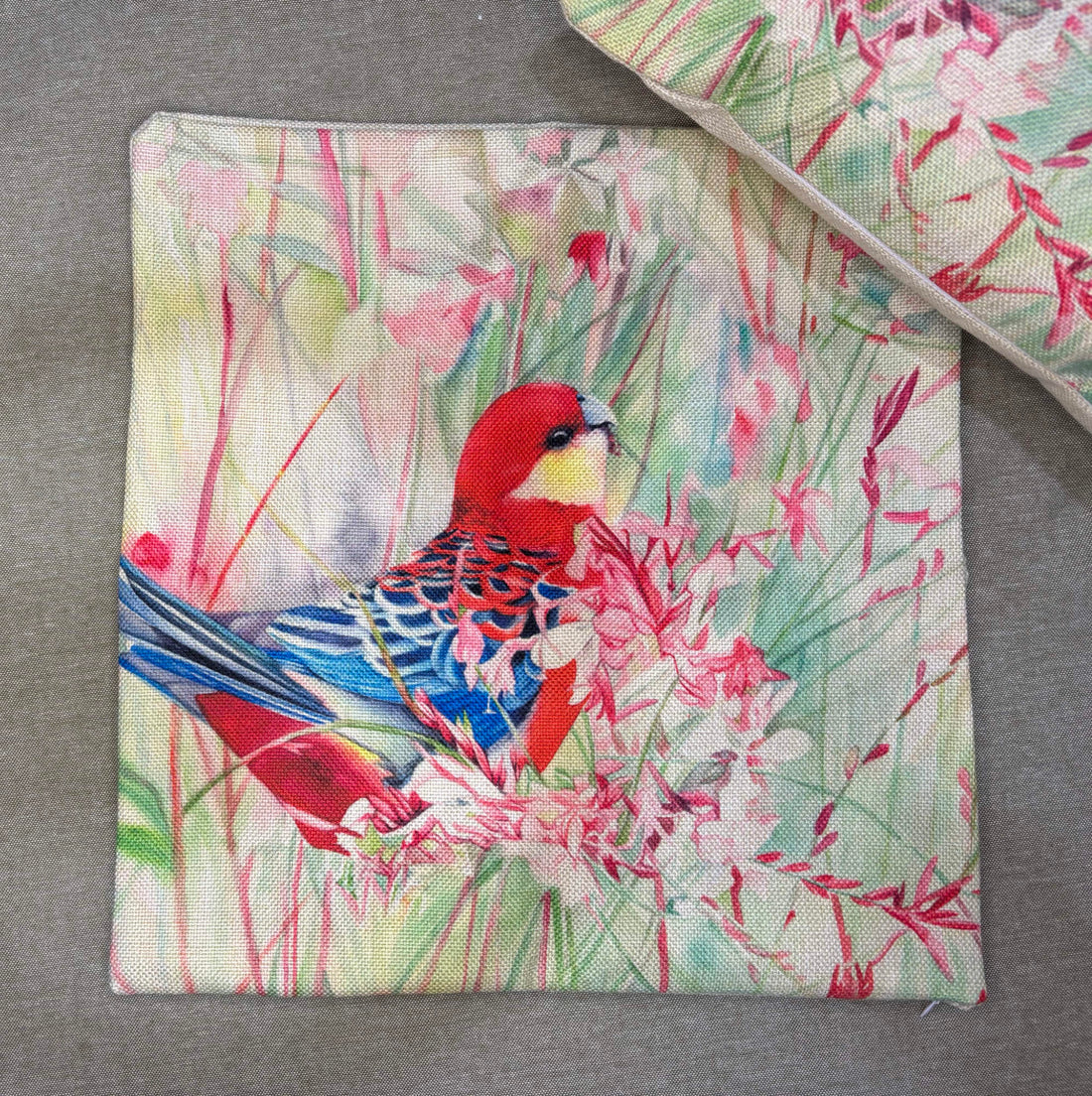 Western Rosella (bottom) Cushion Cover