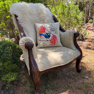 Splendid Wrens & Grevillea Cushion Cover