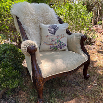 Fantail & Hardenbergia Teacup Cushion Cover