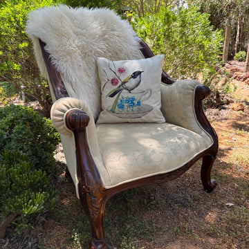 Gilbert's Honeyeater Teacup Cushion Cover