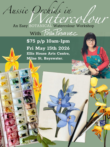 Aussie Orchids in Watercolour Fri May 15 10am-1pm