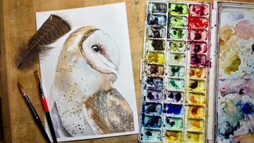 CLOSED Watercolour Barn Owl Fri Sept 19th